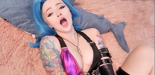  LoL Jinx loves anal sex and gets cum on boobs! - Leah Meow